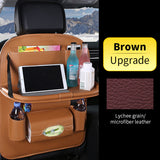 Car Back Seat Organizer Storage Bag with Foldable Table